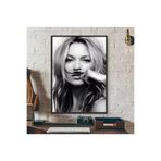 512 Store Kate Moss 1974 Estetik Moda İkon Duvar Dekor Modern Çerçevesiz Poster 20 X 30 Siyah