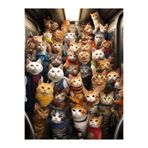 512 STORE Kedi Ailesi Duvar Poster 30X42, 532432432432432