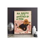 512 STORE Köpek Yazı Tasarım Duvar Dekor Çerçevesiz Poster 30 X 42 Beyaz, 9524g42ht2