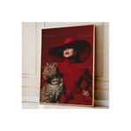 512 Store Modern Estetik Leopar Kırmızı Çizmeli Kadın Serisi Çerçevesiz Kuşe Kağıt Poster Ev Dekor Dizayn 50 X 70 Kırmızı