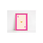 512 Store Queen Of Hearts Poster, Estetik Duvar Posteri, Çerçevesiz Poster, Pembe Turuncu Poster 21 X 30 Heartcard