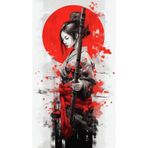 512 STORE Samuray Women Japon Tasarım Duvar Poster, gds454352423f