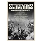 512 STORE Scorpions World Wideileve Müzik Duvar Dekor Ev Ofis Modern Çerçevesiz Poster Afiş 30 X 42 Gri, 65342r3t2e3gf324