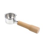 51mm Kahve Dipsiz Portafilter, Filtre Sepeti ve Delonghi EC680 EC685 için Ahşap Saplı Değiştirme Kahve Makinesi Aracı Yeniden Kullanılabilir Alaşım Filtreler Kahve Çıkarma Aksesuarları