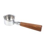 51mm Paslanmaz Çelik Kahve Dipsiz Portafilter ile Filtre Sepeti ve Delonghi EC680 EC685 için Ahşap Saplı Değiştirme Kahve Makinesi Aracı Yeniden Kullanılabilir Filtreler Kahve Çıkarma Aksesuarları