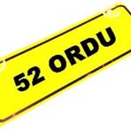 52 ORDU Yazılı Sarı Dekor Plaka Sök Tak Pratik yeni nesil