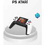 520 Klasik Oyunlu P5™ Controllerview Retro Konsol – Şarjlı, Av Giriş Destekli, Ergonomik Tasa