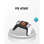 520 Klasik Oyunlu P5™ Controllerview Retro Konsol – Şarjlı, Av Giriş Destekli, Ergonomik Tasarım