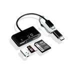 5256 Type-c Micro Usb 3in1 Sd Micrsd Kart Okuyucu Otg Çevirici Ka