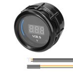 52mm Voltmetre Voltaj Göstergesi Araba Dijital Metre LED Ekran 8-18V Araba Kamyon Motosiklet için Alarm Fonksiyonlu