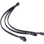 5353 3'lü Fan Çoklayıcı 3 Port Y Pwm 4 Pin Splitter Çoklayıcı Switch Örgülü Kablosu (5353-3'LÜ)
