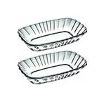 53702 Mezze Cam 2li Çerezlik Meze Tabağı Kahvaltılık 16cm
