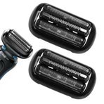 53B yedek başlık, Braun Series 5/6 elektrikli tıraş makinesi başlığı ile uyumlu, Braun 5020cs 5018s 5035s 5049cs 5050cs 6020s 6040cs 6075cc 6072cc 6090cc için yedek (2'li paket)