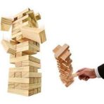 54 Parça Ahşap Denge ve Zeka Oyunu, Beyaz Renk, Eğlenceli ve Stratejik Aktivite - Seçenek 1 - Ahşap Bej - Siyah