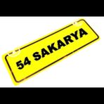 54 SAKARYA Yazılı Sarı Dekor Plaka Sök Tak Pratik