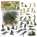 54mm D-Day June 6, 1944 - The Invasion of Normandy Figure Playset (34pcs) (Bagged) BMC