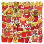 55 Paket Patates Kızartması Çıkartmaları Karikatür Kawaii Cips Fırsatları Komik Dizüstü Bilgisayar Telefonu Gitar Kaykay Patates Kızartması Vinil Çıkartma Su Geçirmez Estetik Moda Parti