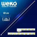 55'' V12 Edge Rev1.1 1 L-Type 6920L-0001C - 69 Cm 66 Ledli - Wk-327 Tv Led Bar (Tvnizi Açıp İçindeki Led Barla Birebir Aynısı Olduğunu Görmeden Almayınız. Sonrasında İade Almamaktayız.)