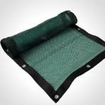 %55'lik 2m Enli Gölgelik-Bahçe Çit Filesi-Premium Siyah Şeritli Halkalı - Yeşil - 2 m x 7 m