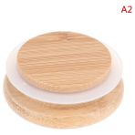 55MM 1 Adet Bambu Cam Turşu Kavanozu Depolama Konserve Kapakları Içme Bardağı Kapakları Yeniden Kullanılabilir Conta Halkası Çam Ahşap Kapaklı Cam Kavanozlar Için Seramik Kupa (Yurt Dışından) - Renkli - Water Bottle