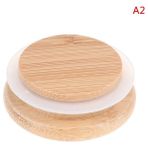 55MM (Iç) 1 Adet Bambu Kapaklı Cam Turşu Kavanozu Kapakları Sızdırmaz Silikon Sızdırmazlık Ahşap Kapaklar Içme Kavanoz Mutfak Malzemeleri (Yurt Dışından) - Renkli