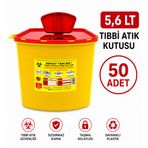 5,6 LT TIBBİ ATIK KUTUSU 50 ADET