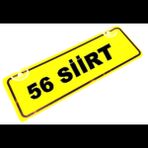 56 SİİRT Yazılı Sarı Dekor Plaka Sök Tak Pratik yeni nesil