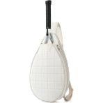 5618 28X7X47CM Tenis Çantası Badminton Raketi Sling Sırt Çantası Erkek Crossbody Çanta, Kadın-Beyaz Izgara (Yurt Dışından)