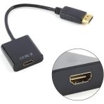 5645 Dijital Displayport To HDMI Görüntü Çevirici Aparat Siyah Displayport Çıkışlı Bilgisayarların Görüntüsünü HDMI Girişli Monitör, Projeksiyon Vb Görüntü Cihazlarına Aktarır, Çevirir.