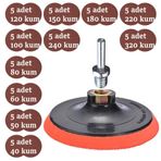 57 Parça Cırt Zımpara Seti 115 Mm 40-320 Kum