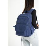 571 Collection Klinkır Kumaş Lise Üniversite Okul Çantası 45*30 Cm Çok Cepli Unisex Sırt Çantası