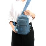571 Collections 571-8B İki Bölmeli Mavi Renk Unisex Göğüs Çantası
