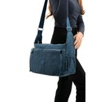 571 Collections Çanta Çapraz Askılı Ultra Hafif Çok Cepli Omuz Çantası Mavi (Model: ) 571-6B
