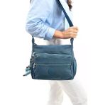 571 Collections Çapraz Askılı Ultra Hafif Çok Cepli Bayan Omuz Çantası Mavi (Model: 571-6A)