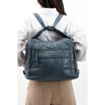 571 Collections Suni Deri Yumuşak Dokumalı Sırt Omuz Çantası Mavi (Model: 571-11-13B)