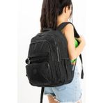 571 Collections Ultra Hafif Çok Cepli Krinkıl Sırt Çantası Unisex Siyah Model : 571 3B