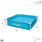 57173 Yüzme Havuzu Kare Mini Çerçeve 122 Cm, Su Sporları, Plaj Malzemesi, Şişme Ürün, Yüzme Aksesuarı, Kamp, Dalış, Güvenlik