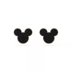 5737560 Swarovski Mickey Ve Minnie Figürlü Siyah, Gül Altın Kaplama Küpe