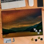 575 Turuncu Kapalı Hava ve Nehir 240 Parça Puzzle Yapboz Tablo