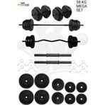 58 Kg Z-Barlı MEGASET Halter Seti Ve Dambıl Seti , Ağırlık Seti , Fitness Seti