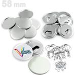 58 mm Buton Anahtarlık Açacak (Sarf) 250 Adet, Şık ve Kullanışlı Ürün Seti - Antrasit - Seçenek 1