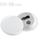 58 mm Uv Baskıya Uygun Buton Şişe Açacağı VG58UVBAM - 1000 Adet - Gümüş - Beyaz