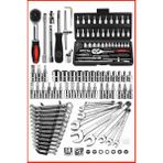 58 Parça 46MM Lokma Takımı Otomatik Cırcırlı 1/4" 12 Parça Kombine Açık Yıldız Anahtar - Ahşap - Bej - Seçenek 1