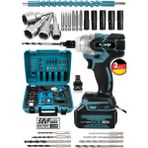 58 Vf 5AH Professional Somun Sökme Sıkma Şarjlı Darbeli Matkap Vidalama Set