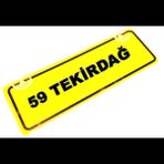 59 TEKİRDAG Yazılı Sarı Dekor Plaka Sök Tak Pratik yeni nesil