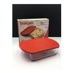 59854 Borcam Fırın Tepsisi 21x16 Cm Plastik Kapaklı