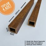 5CMX5CMX280CM Mdf Ahşap Seperatör Paravan Ayrıcı Bölme Porfili (4 Adet) - 5x5x280cm - Barok