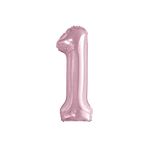 5DM 1 Rakam Pastel Pembe Folyo Balon 76 Cm