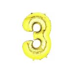 5DM 3 Rakam Folyo Balon Gold 100 Cm