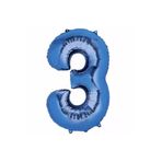 5DM 3 Rakam Lacivert Folyo Balon 76 Cm